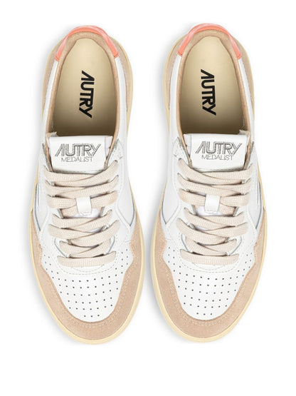 Autry Medalist Donna Sneakers Bianco/Beige/Arancione