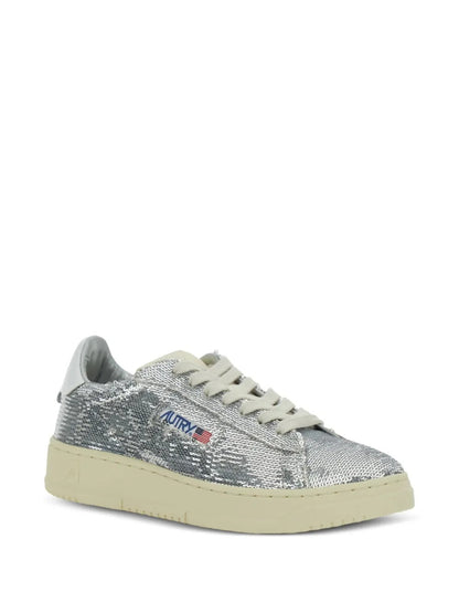 Autry Scarpe Argento Donna Medalist Paillettes