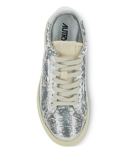 Autry Scarpe Argento Donna Medalist Paillettes